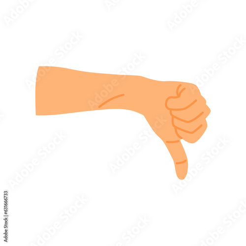 the thumb down gesture indicates dislike