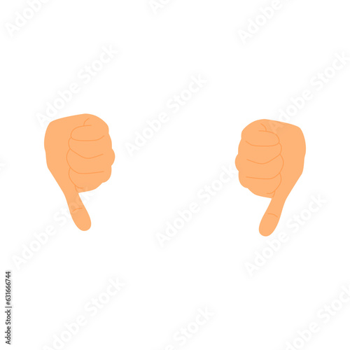the thumb down gesture indicates dislike