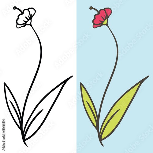 Flat modern flower icon, editable vector file for all of your graphic needs