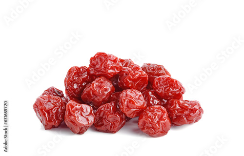 Dried cherry isolated on white background