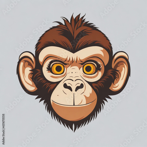 monkey  vector  illustration  white background