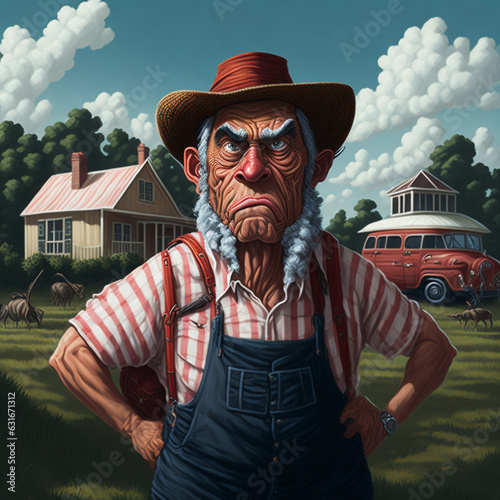 outrageous caricature of a normal southerner