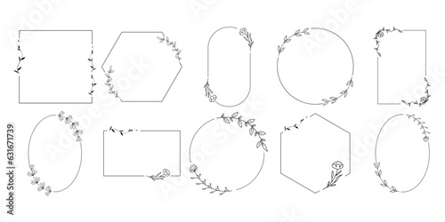 Floral Line Frame Set