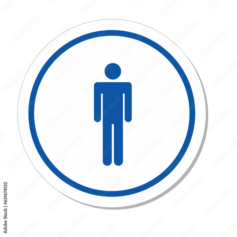 ISO Public Service Sign: Men's Restroom Symbol ISO Public Service Sign: Men's Restroom Symbol