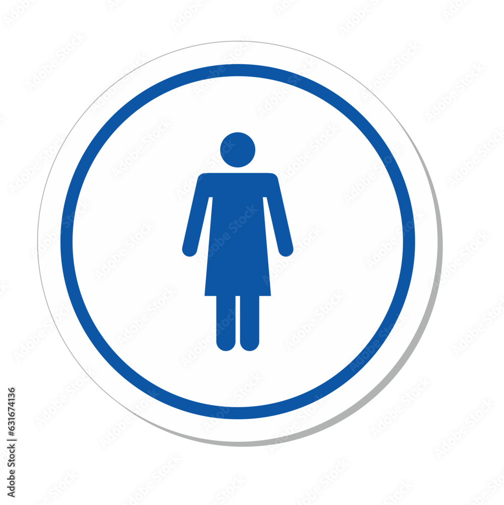 ISO Public Service Sign: Women's Restroom Symbol ISO Public Service Sign: Women's Restroom Symbol