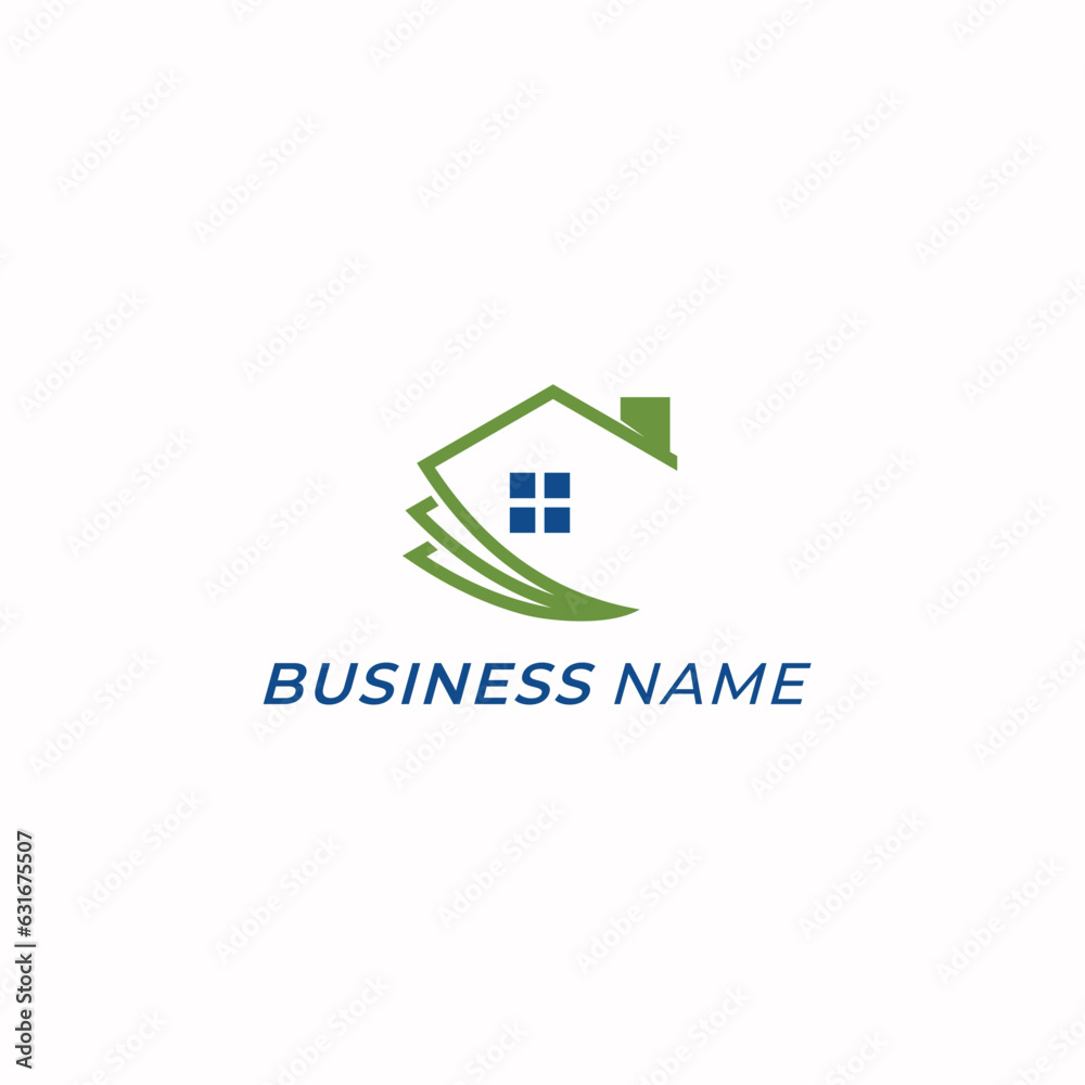 design logo combine home and paper design logo combine home and paper