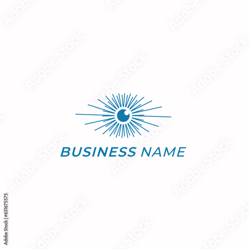 design logo combine eye line and circle