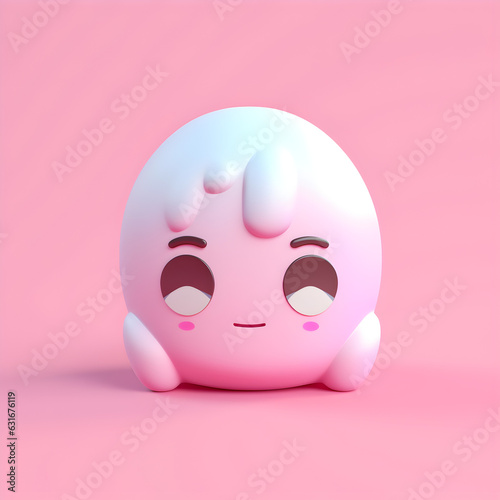 Cute pink pastel kawaii emoji