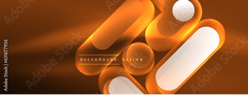 Neon circle abstract background. Template for wallpaper, banner, presentation, background