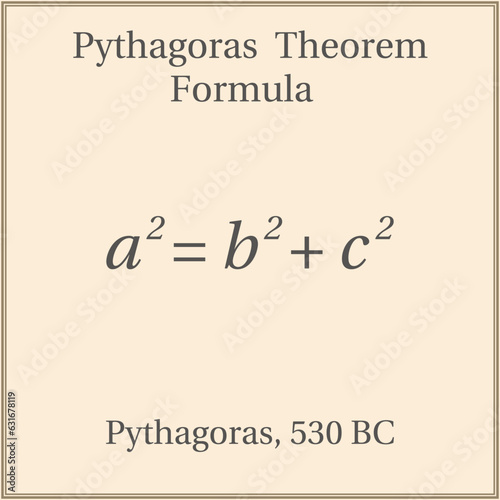 Pythagoras’s Theorem. Education. Science. Formula. Vector illustration. 