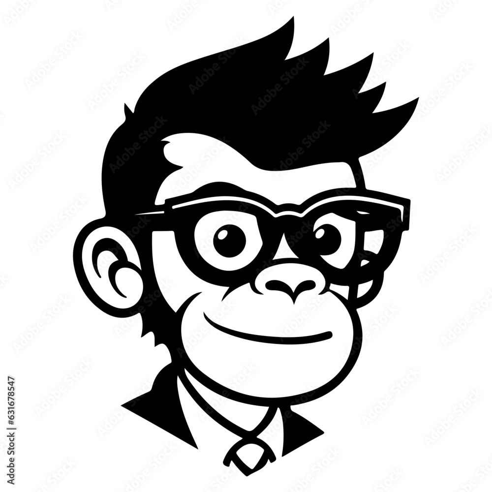 monkey illustration vector logo