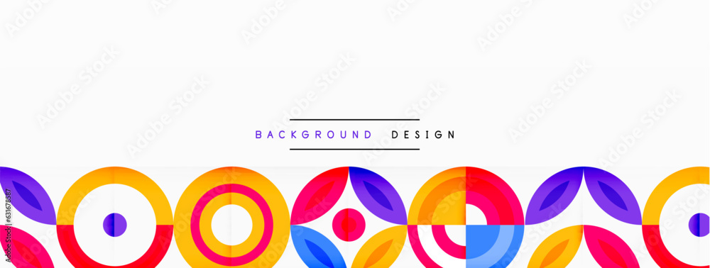 Fototapeta premium Colorful circle abstract background. Template for wallpaper, banner, presentation, background