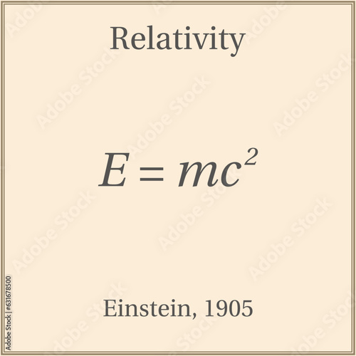 Fototapeta Relativity. Education. Science. Formula. Vector illustration.