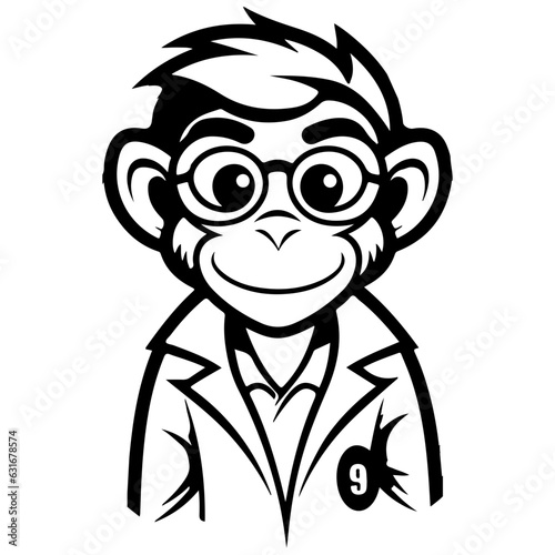 monkey illustration vector logo
