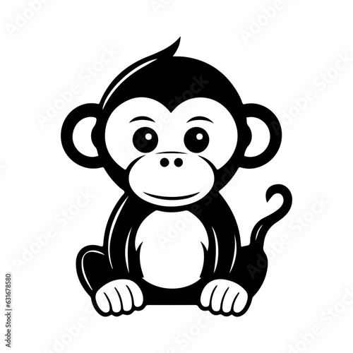 monkey illustration vector logo