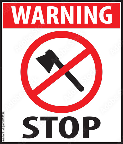Stop deforestation sign vector