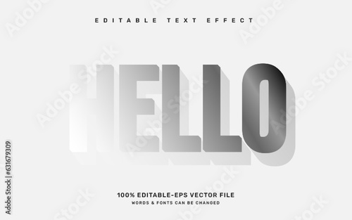 Fade Hello editable text effect template