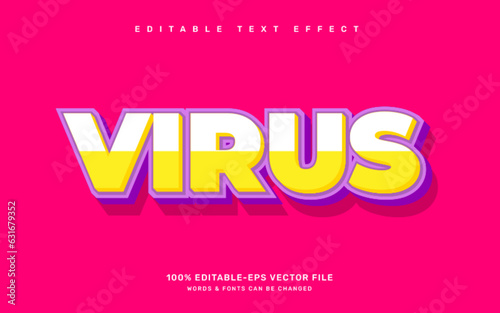 Virus editable text effect template