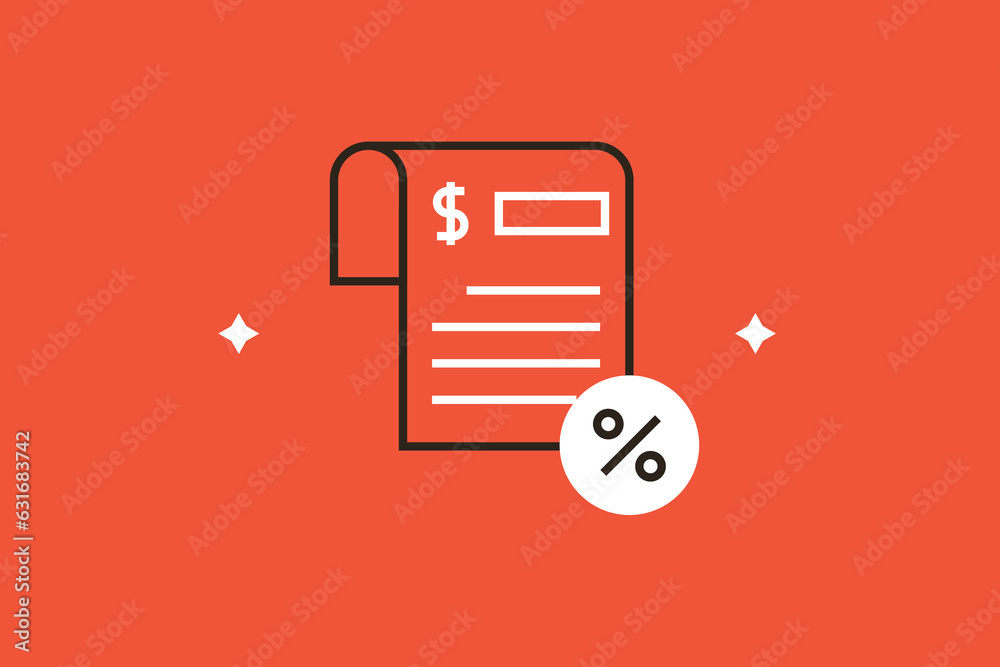 Geometric money deposit illustration in flat style design. Vector illustration. Geometric money deposit illustration in flat style design. Vector illustration.