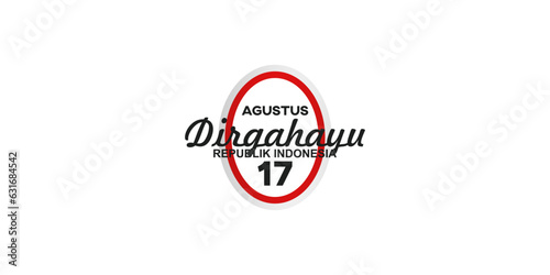 Text effect Writing about the independence day of the Republic of Indonesia with a creative flag background, red on white.