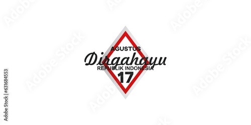 Text effect Writing about the independence day of the Republic of Indonesia with a creative flag background, red on white.