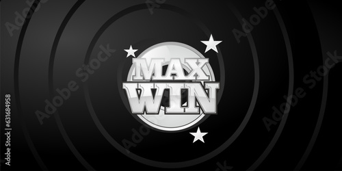 Bonus spin, free apin, max win Text Effect,  Esport Game Winner Emblem