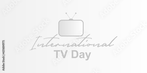 International Television Day text on creative background