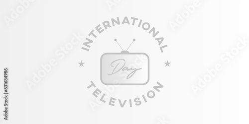 International Television Day text on creative background