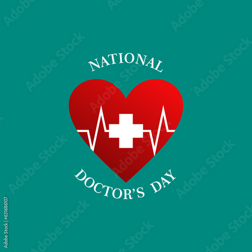 Creative national doctor's day greeting card