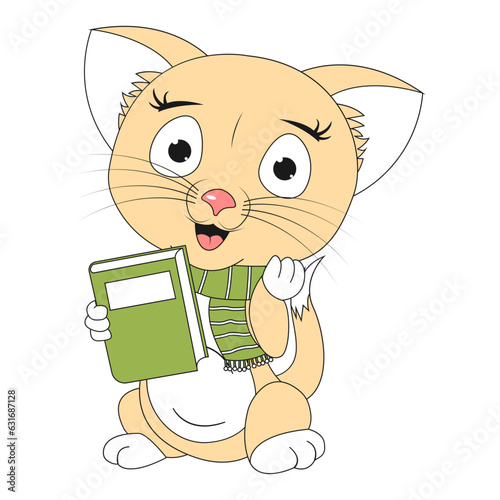 cute cat animal cartoon illustration