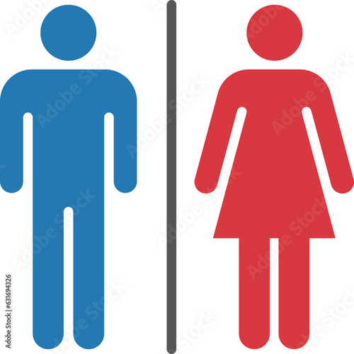 トイレのアイコン（男子トイレ・女子トイレ）toilet icon
