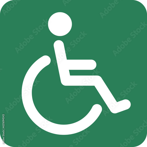 トイレのアイコン（車椅子用トイレ）Handicapped icon