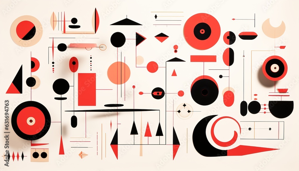 Obraz premium Creative abstract geometric background with a glitch effect Bold multicolor geometric background with a psychedelic vibe