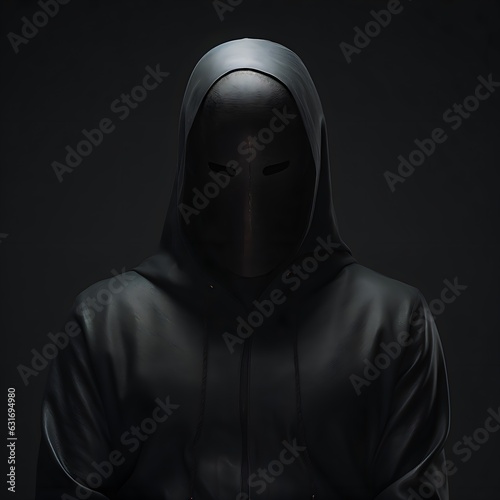 Dark masked figure