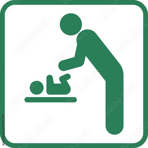 トイレのアイコン（おむつ交換台）toilet icon