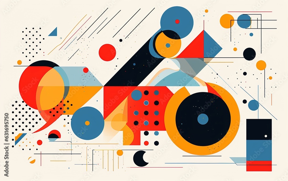 Obraz premium Abstract geometric background design with vibrant colors Multicolor geometric background with a modern twist