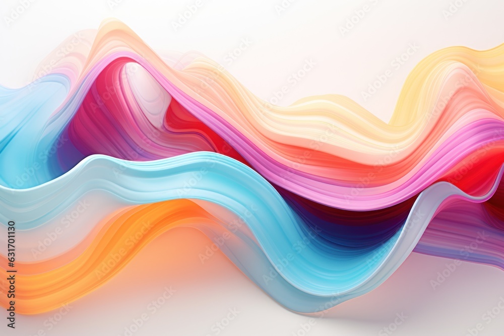 Colorful wavy object. AI generated Colorful wavy object. AI generated