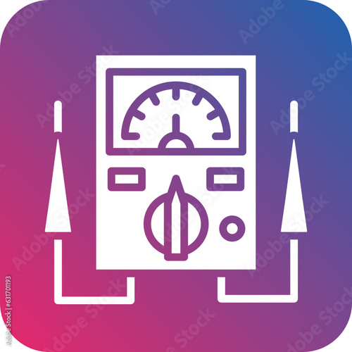 Vector Design Voltmeter Icon Style