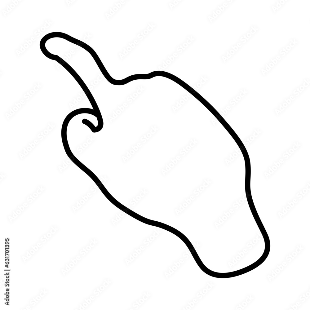 Touch screen hand gestures line icon
