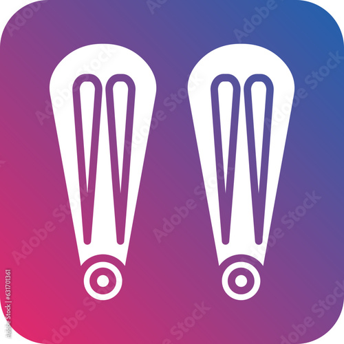 Vector Design Hair Pin Icon Style
