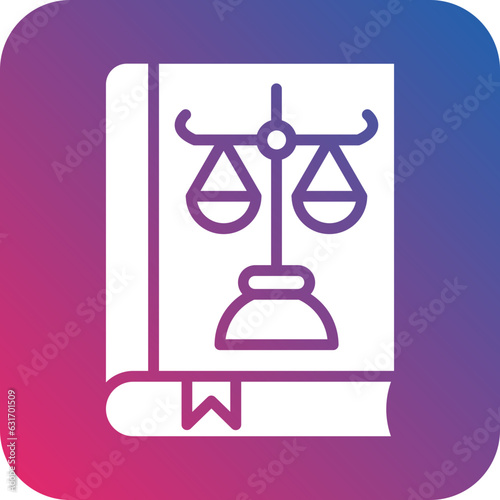 Vector Design Law Book Icon Style