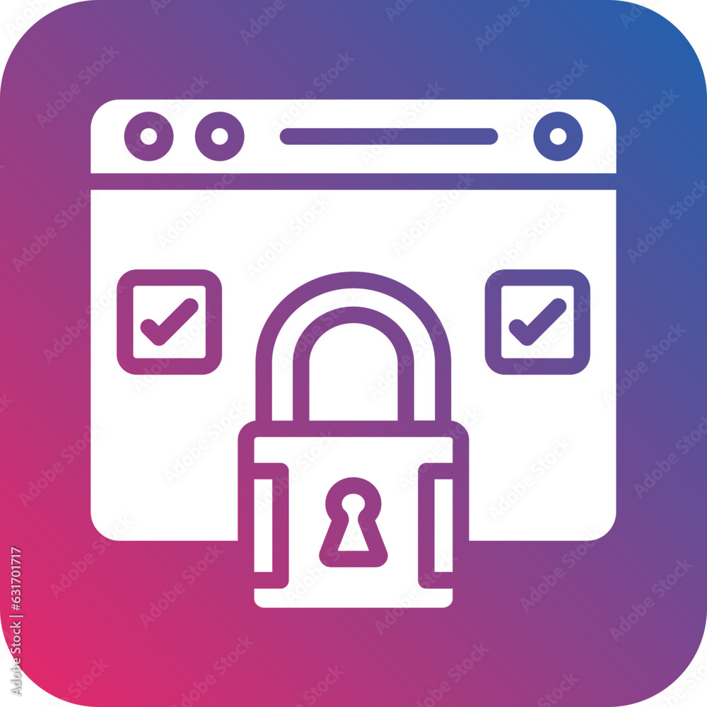 Vector Design Browser Security Icon Style Vector Design Browser Security Icon Style