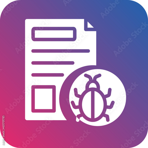 Vector Design Infected File Icon Style