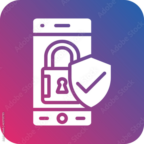 Vector Design Mobile Security Icon Style