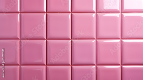 Photo Glossy pink ceramic wall tiles
