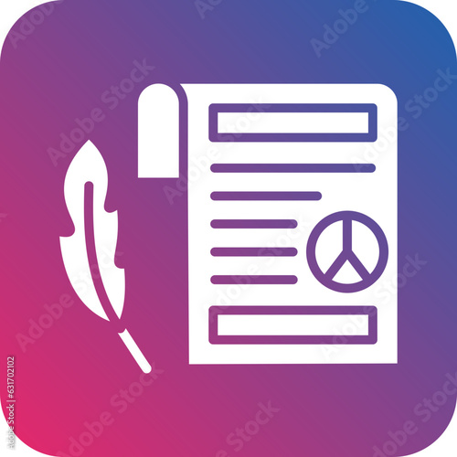 Vector Design Peace Treaty Icon Style