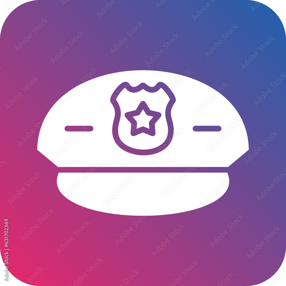 Vector Design Police Hat Icon Style Vector Design Police Hat Icon Style