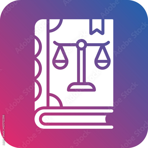 Vector Design Law Book Icon Style