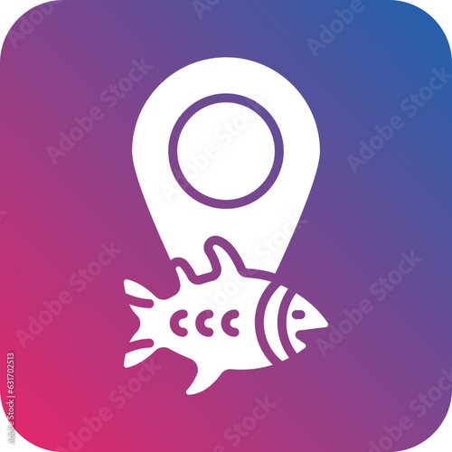 Vector Design Fishing Destinations Icon Style