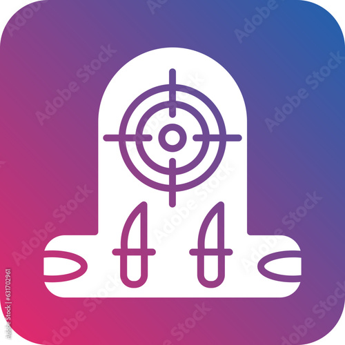 Vector Design Red Dot Sight Icon Style